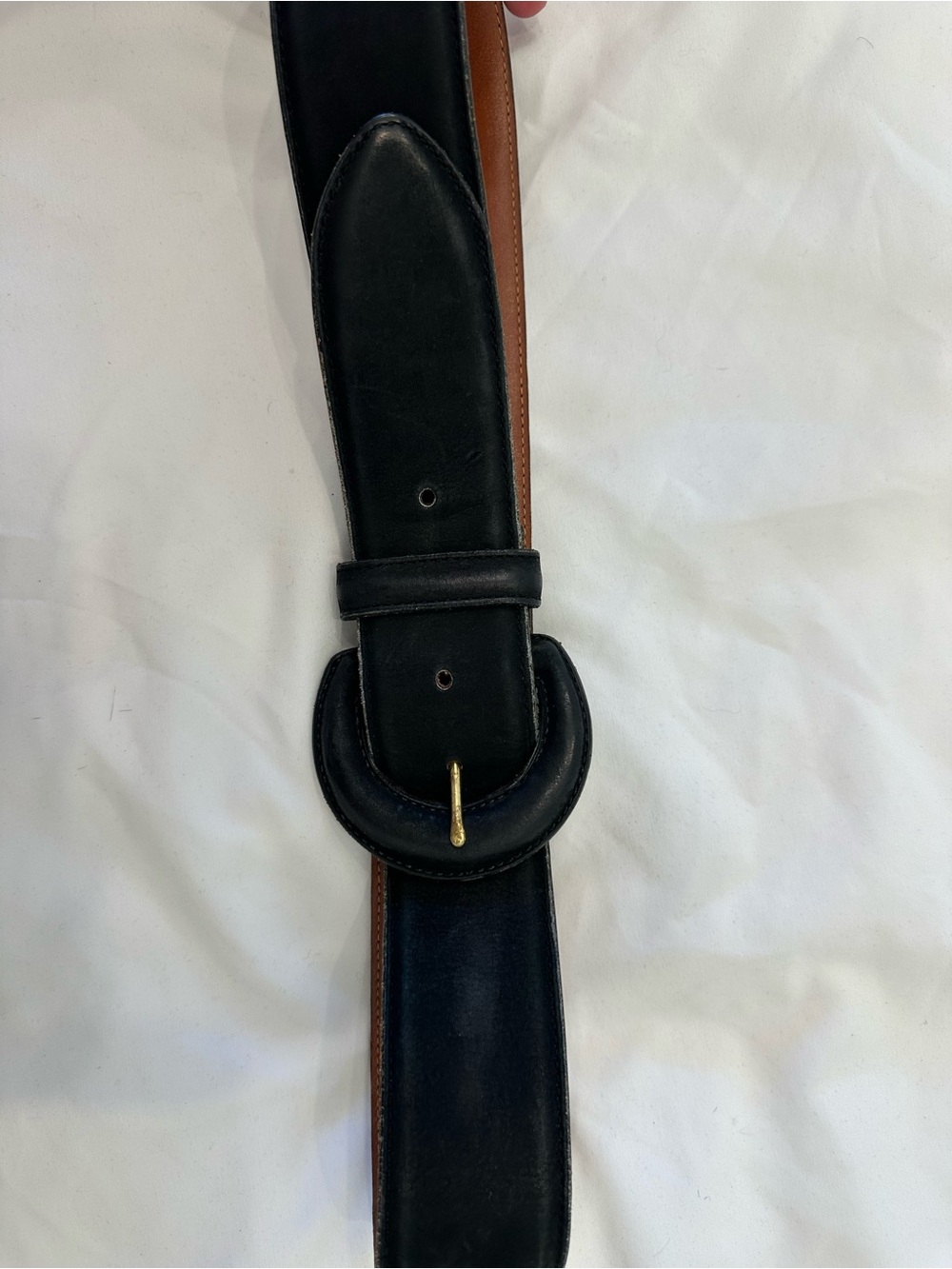 Vintage Coach Black suede belt